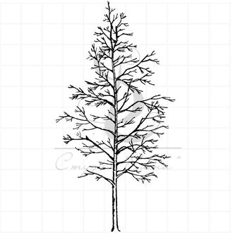штамп для скрапбукинга Высокое дерево