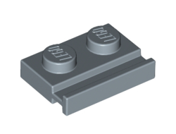 Plate, Modified 1 x 2 with Door Rail, Sand Blue (32028 / 6234348)