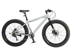 Велосипед TT288/ 9ск 26"x4 Фэт серебряный рама 17"
