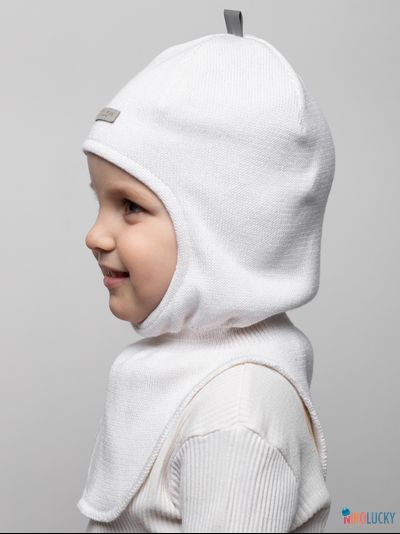 Шапка-шлем 23301-01 х/б подклад, белый 42-44