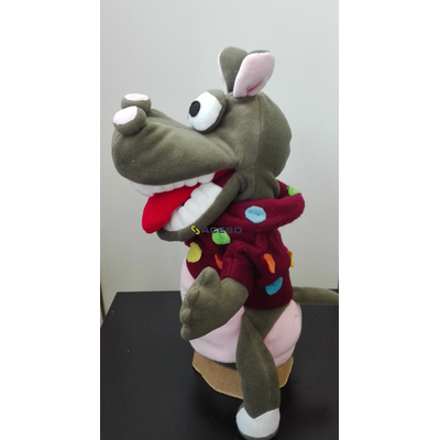 Логопедический Бегемот большой (управляется рот и язык), 35-40 см