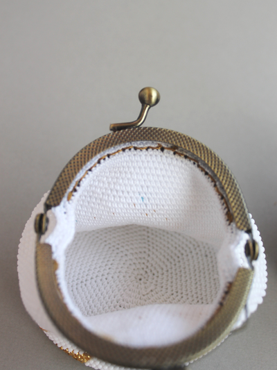 Монетница "Зодиак" Набор для вязания крючком с бисером от Ирины Рудевич - СТРЕЛЕЦ (белый)