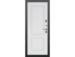 Дверь входная 11 см Изотерма Царга Серебро/Велюр белый софт