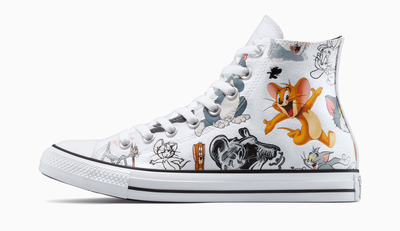 Converse Tom and Jerry белые высокие
