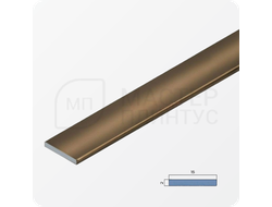 Декоративная алюминиевая полоса 15 мм. NEEXY PV88-48 BBR-D Темная бронза блестящая 2.7 м.