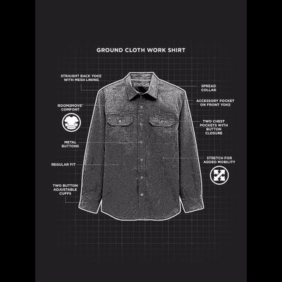Рубашка Wrangler® RIGGS Workwear® Ground Cloth Denim Work Shirt
