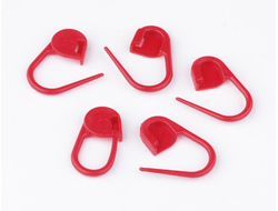 НАБОР ПЛАСТИКОВЫХ МАРКЕРОВ ДЛЯ ВЯЗАНИЯ  "БУЛАВКА" - КРАСНЫЙ