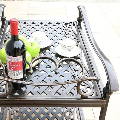 Сервировочный столик Latin из литого алюминия. детали