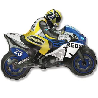 Фольгированная фигура "Мотоцикл"синий
