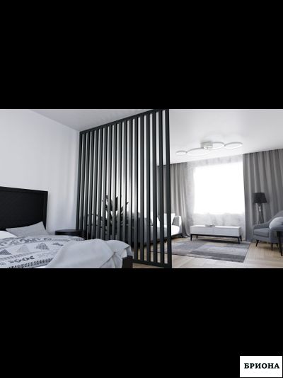 Интерьерная перегородка 40х60 мм. (графит)