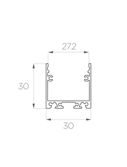 Алюминиевый профиль 4L-3030-S ANOD