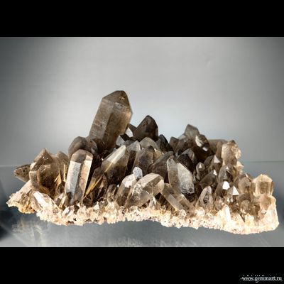 Рутил в кристаллах дымчатого кварца. Бразилия.  260*220*103мм (ААА)