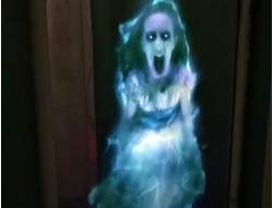 Mirror with number and scare