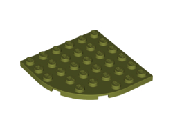 Plate, Round Corner 6 x 6, Olive Green (6003 / 6218088)
