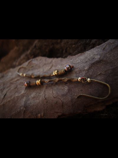 Бохо-серьги "Тропа по Редколесью"