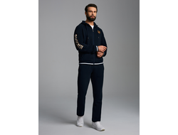 Темно-синий,  спортивный костюм мужской, теплый  12SKM-1091