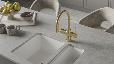 Система мгновенного кипячения воды с газацией и охлаждением 5в1 AQUAHOT ARTISAN MONTBLANC LG (светлое золото)