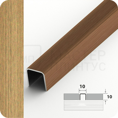 Бордюр-вставка разделительный профиль Лука ПП 01-10НСБ(304).2700.004 Брашинг бронза