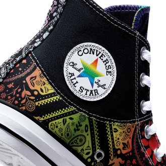 Кеды Converse Chuck Taylor All Star Pride Радуга черные высокие