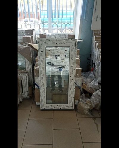 Окно ширина 500 высота 1100. Профиль Melke 60 , 32 стеклопакет, ПОВОРОТНО - ОТКИДНОЕ (ПРАВОЕ) Артикул: 500-1100 P/П/О