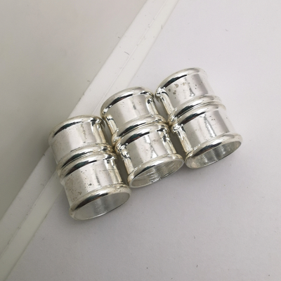 УЦЕНЕННЫЙ ТОВАР! Магнитная застежка "Бамбук"  - 12мм - СВЕТЛОЕ СЕРЕБРО