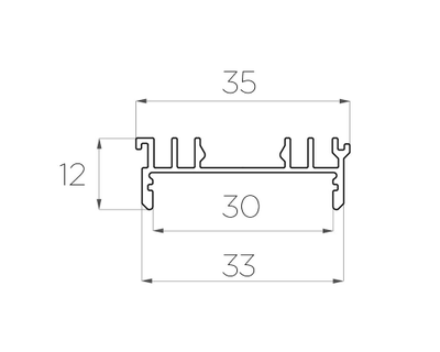 Алюминиевый профиль 4L-3612-S ANOD