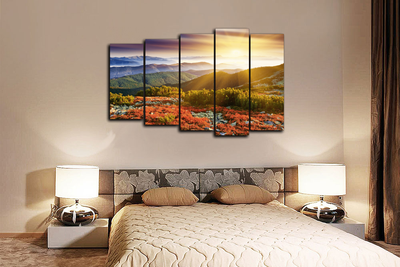 Модульная картина "Горный кустарник"