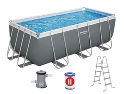 Прямоугольный каркасный бассейн Bestway Power Steel 412х201х122 см (56456)