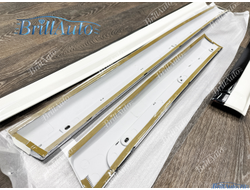 Молдинги Toyota Land Cruiser Prado 150 белые с хромом