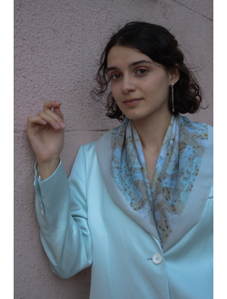 Дизайнерский платок "Подснежник" из легкого шифона