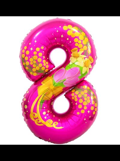 Шар 102 см "8 Марта" Мимоза