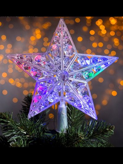 Фигура "Звезда ёлочная" 22х22 см, 15 LED, Мульти