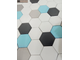 Декоративная облицовочная плитка гексагон Kamastone Соты 11373-1 белый с серым, бирюзовым, микс