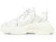 Balenciaga Triple S Trainer Allover Logo White женские