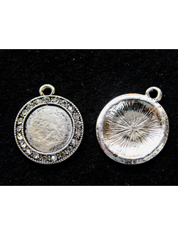 Основа-подвеска, 37х28 мм, для кабошона 16 мм