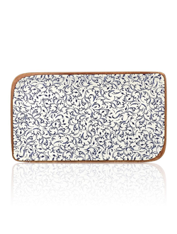 Блюдо прямоугольное 35*16 см Edera Bone