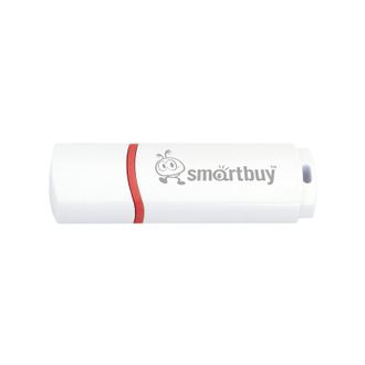 Флеш-память Smartbuy Crown, 64Gb, USB 2.0, белый, SB64GBCRW-W