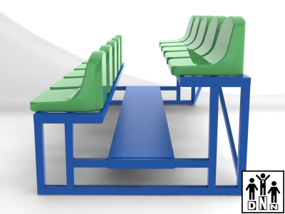 Быстровозводимая спортивная трибуна 2-х рядная без ограждений