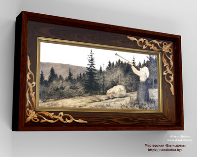 Рама резная для картины, 3d модель