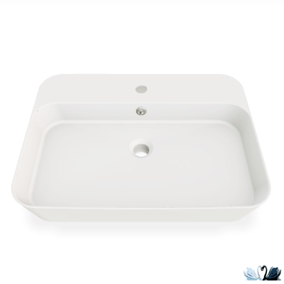 Раковина Creavit Loop LP061-00CB00E-0000 LP061, глянец белого цвета, прямоугольная 60 см с площадкой