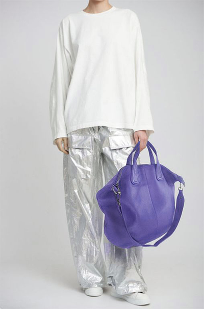 (АРТИКУЛ: 9618/1/82) СУМКА ЖЕНСКАЯ, БОЛЬШАЯ, НАТУРАЛЬНАЯ КОЖА, СИРЕНЕВАЯ, С ШИРОКИМ ПЛЕЧЕВЫМ РЕМНЕМ