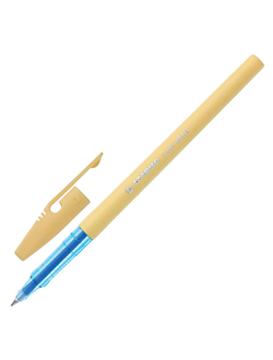 Ручка шариковая STABILO "Liner Pastel", СИНЯЯ, корпус ванильный, узел 0,7 мм, линия письма 0,3 мм, 808FP1041-5, 20 штук в упаковке