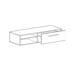 Кельн Тумба 1220, низкая, белый 1220х465х260