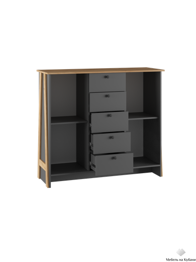 Теодора Тумба 2Д5Я ПВШ Графит/Дуб крафт