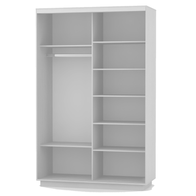 Экспресс шкаф-купе 2-х дверный (Зеркало) 1,6х2,4м Белый, Анкор светлый, Сонома, Ясень шимо светлый, Крафт табачный, Серый диамант, Бетон, Венге, Кашемир (модификация 5)