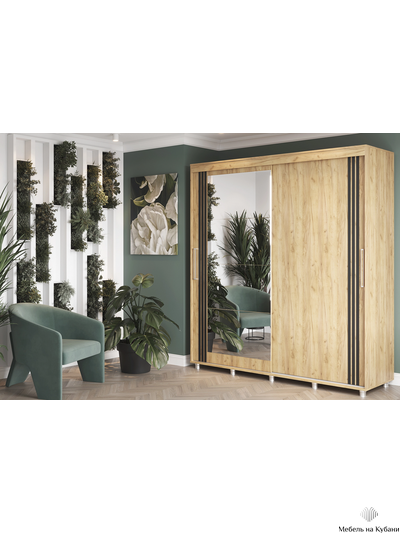 Форест 2.0 м шкаф-купе  Дуб крафт золотой