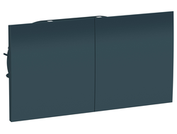 Розетка двойная 2+2Р+Е со сдвижными крышками, изумруд - Systeme Electric - AtlasDesign - ATN000828