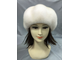 Женская шапка норковая  берет Патиссон французский малый Лилия  натуральный мех зимняя, белый  жемчуг Арт. ц-0134