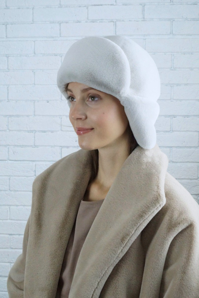 Ушанка "Каникулы" цвет пудра