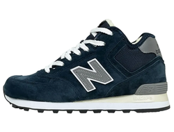New Balance 574 Mid Blue Grey с мехом